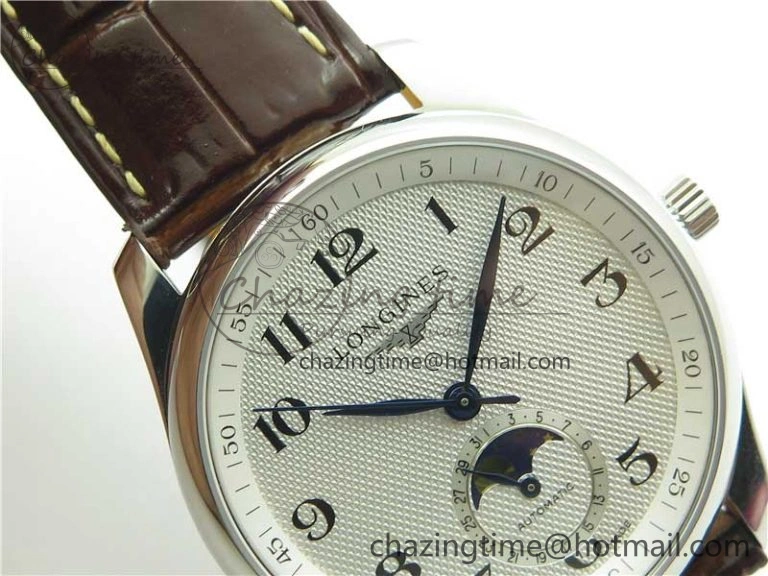 Master Moonphase L2.909.4.78.3 SS GSF 1:1 Best Edtion White Dial On Brown Leather Strap A899 V StreetReady 7567