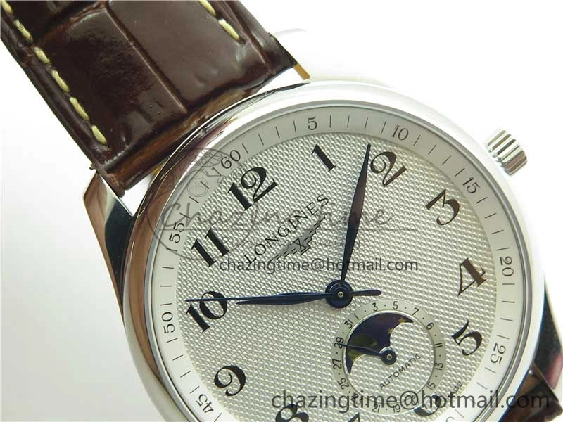 Master Moonphase L2.909.4.78.3 SS GSF 1:1 Best Edtion White Dial On Brown Leather Strap A899 V StreetReady 7567