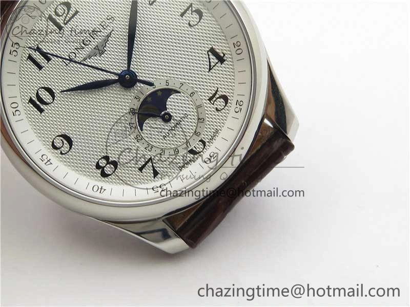 Master Moonphase L2.909.4.78.3 SS GSF 1:1 Best Edtion White Dial On Brown Leather Strap A899 V StreetReady 7567