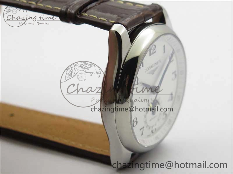 Master Moonphase L2.909.4.78.3 SS GSF 1:1 Best Edtion White Dial On Brown Leather Strap A899 V StreetReady 7567