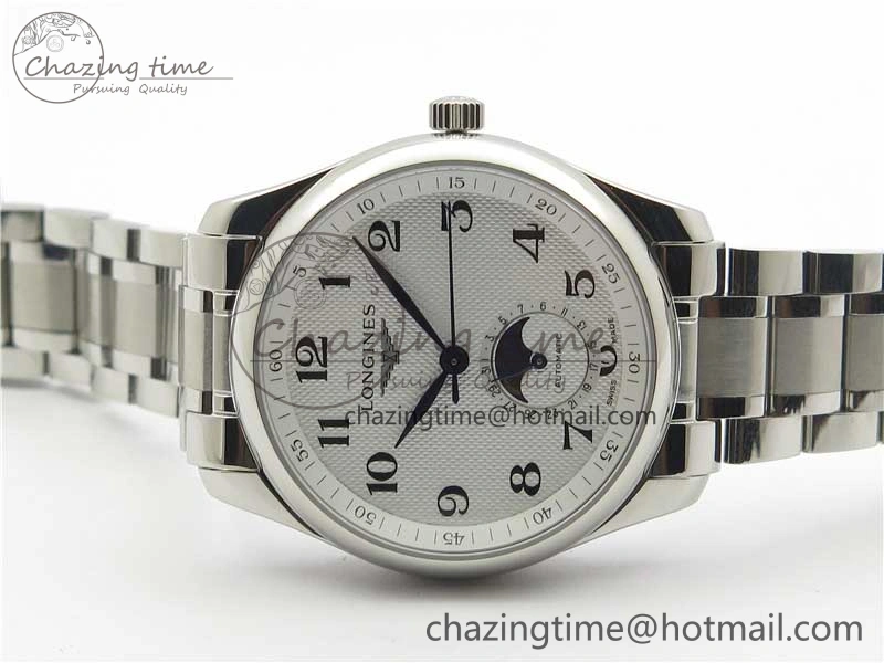 Affordable Master Moonphase L2.909.4.78.3 SS GSF 1:1 Best Edtion White Dial On SS Bracelet A899 V 7572