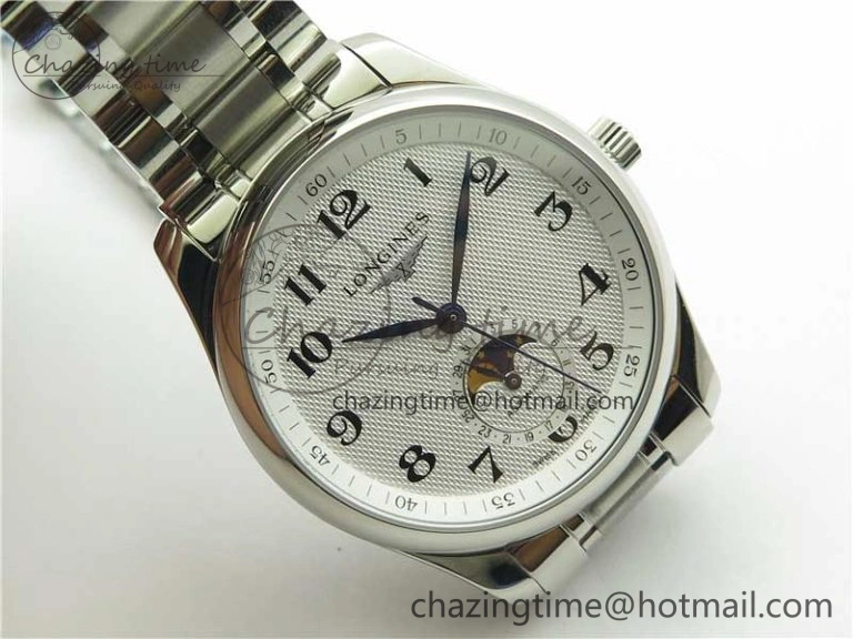 Affordable Master Moonphase L2.909.4.78.3 SS GSF 1:1 Best Edtion White Dial On SS Bracelet A899 V 7572