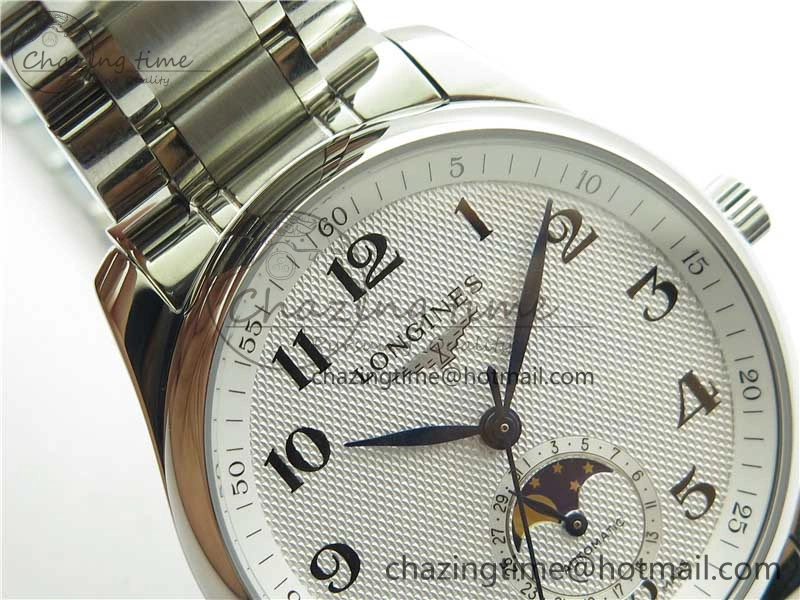 Affordable Master Moonphase L2.909.4.78.3 SS GSF 1:1 Best Edtion White Dial On SS Bracelet A899 V 7572