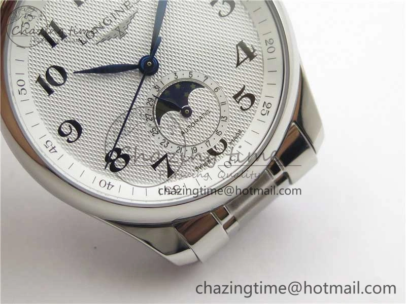 Affordable Master Moonphase L2.909.4.78.3 SS GSF 1:1 Best Edtion White Dial On SS Bracelet A899 V 7572