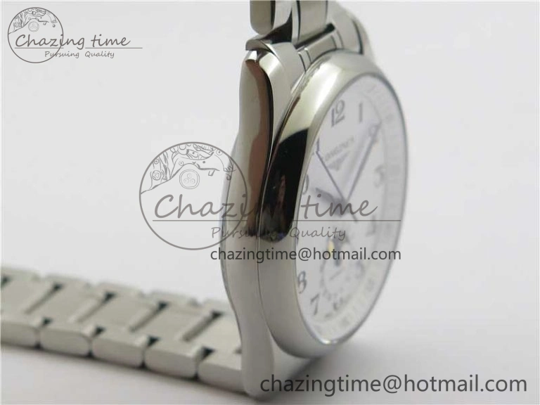 Affordable Master Moonphase L2.909.4.78.3 SS GSF 1:1 Best Edtion White Dial On SS Bracelet A899 V 7572