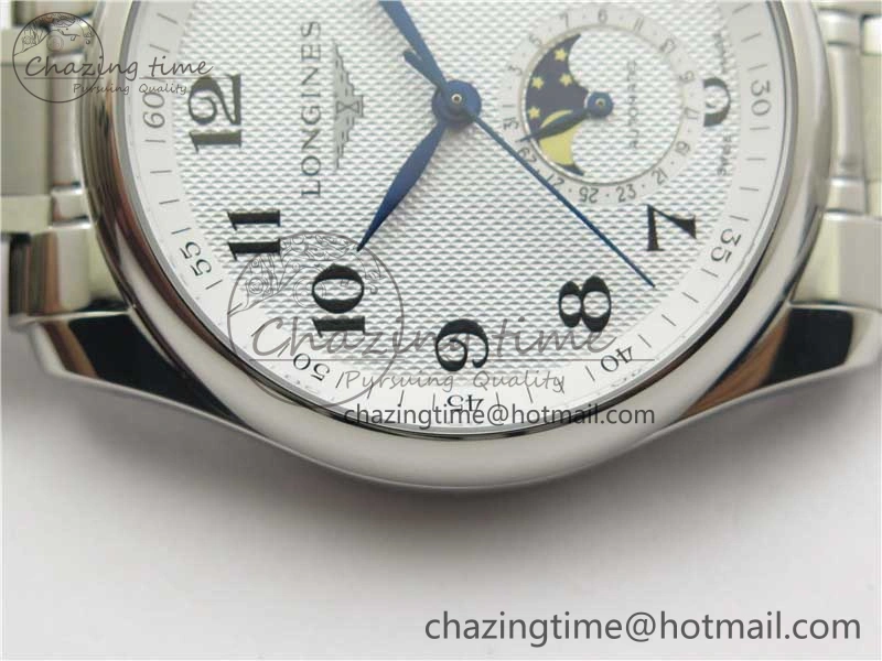 Affordable Master Moonphase L2.909.4.78.3 SS GSF 1:1 Best Edtion White Dial On SS Bracelet A899 V 7572