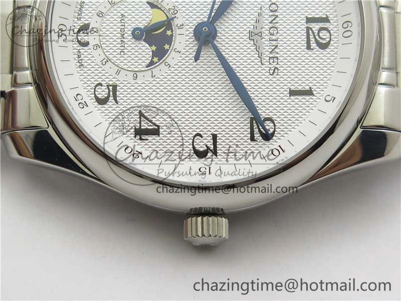 Affordable Master Moonphase L2.909.4.78.3 SS GSF 1:1 Best Edtion White Dial On SS Bracelet A899 V 7572