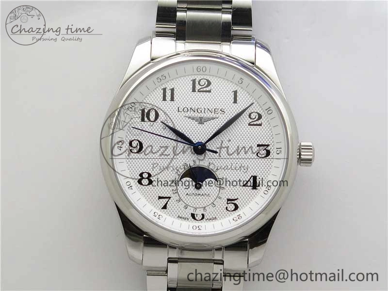 Affordable Master Moonphase L2.909.4.78.3 SS GSF 1:1 Best Edtion White Dial On SS Bracelet A899 V 7572