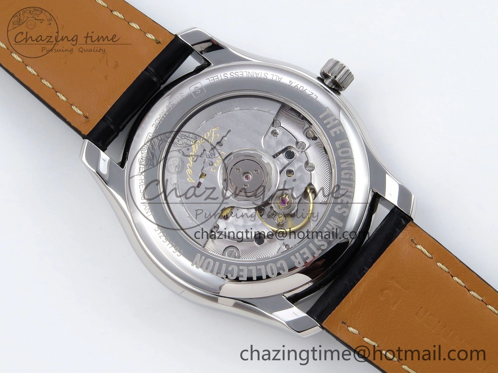 Colorful Master Moonphase SS APSF 1:1 Best Edition Black Roman Dial on Black Leather Strap AL 7547