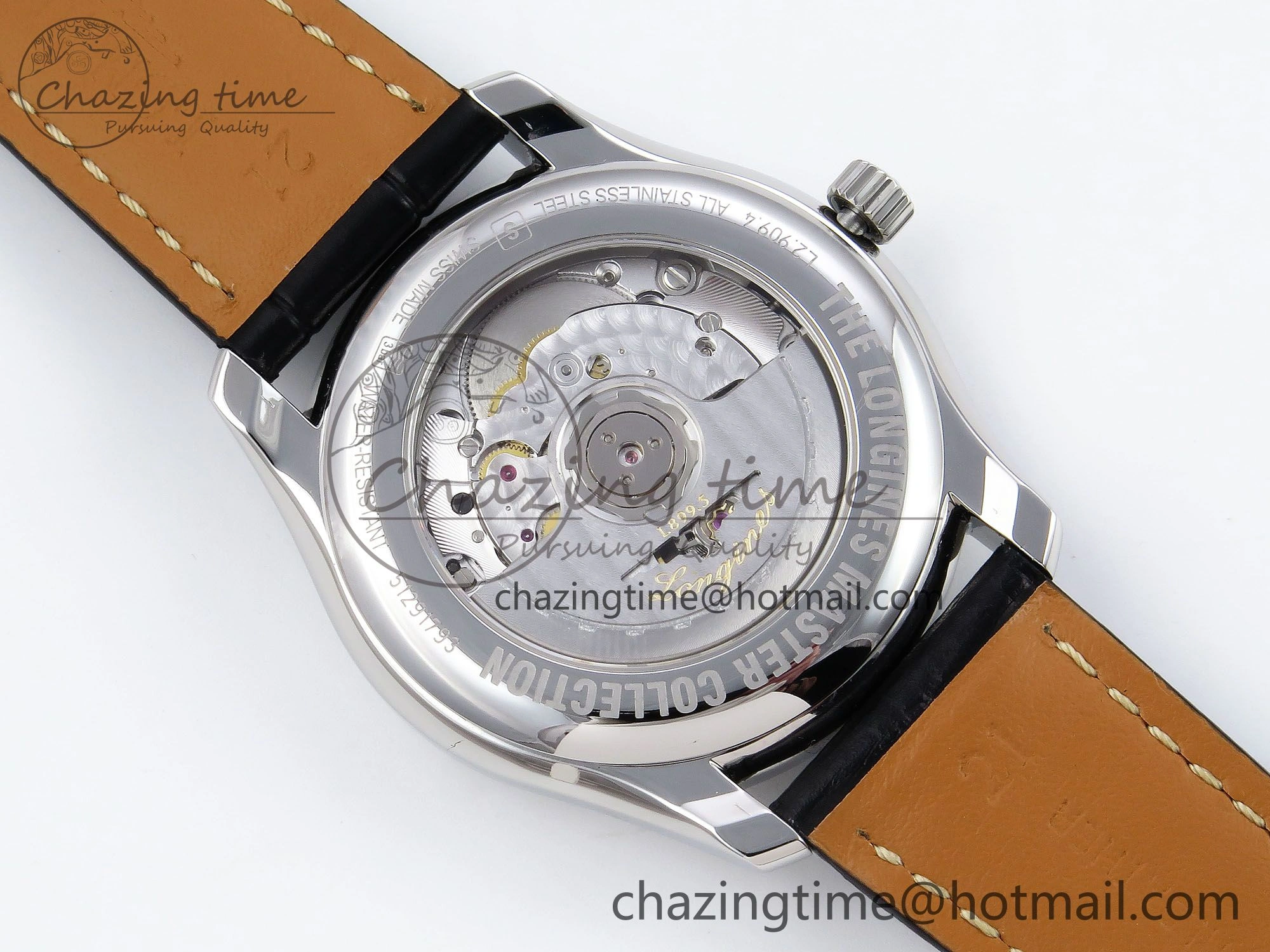 Colorful Master Moonphase SS APSF 1:1 Best Edition Black Roman Dial on Black Leather Strap AL 7547