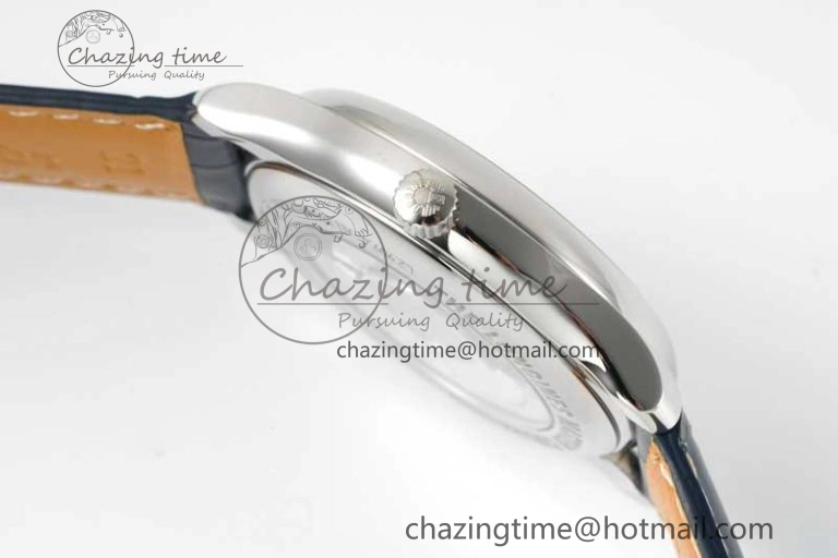 OdorResistant Master Moonphase SS APSF 1:1 Best Edition Blue Diamonds Dial on Blue Leather Strap AL 7558