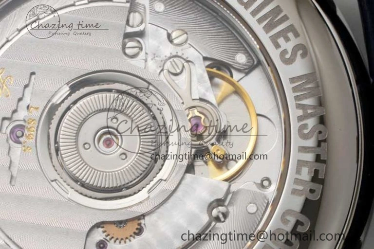 OdorResistant Master Moonphase SS APSF 1:1 Best Edition Blue Diamonds Dial on Blue Leather Strap AL 7558