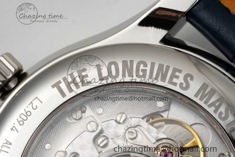 OdorResistant Master Moonphase SS APSF 1:1 Best Edition Blue Diamonds Dial on Blue Leather Strap AL 7558