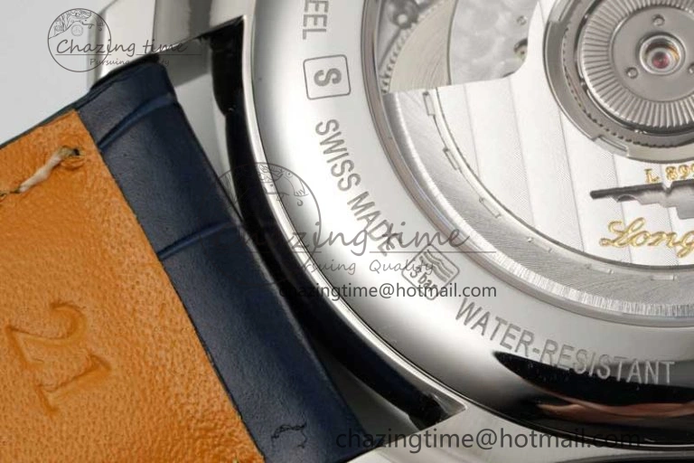 OdorResistant Master Moonphase SS APSF 1:1 Best Edition Blue Diamonds Dial on Blue Leather Strap AL 7558