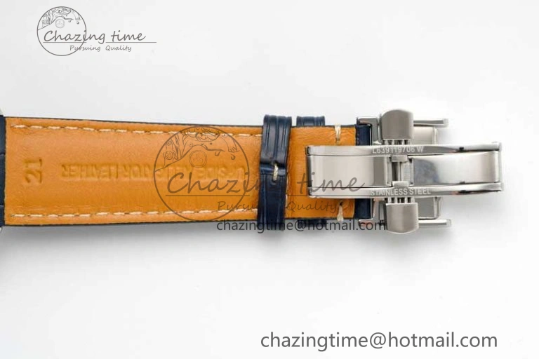 OdorResistant Master Moonphase SS APSF 1:1 Best Edition Blue Diamonds Dial on Blue Leather Strap AL 7558