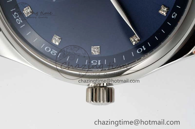 Master Moonphase SS APSF 1:1 Best Edition Blue Diamonds Dial on SS Bracelet AL Lightweight 7554