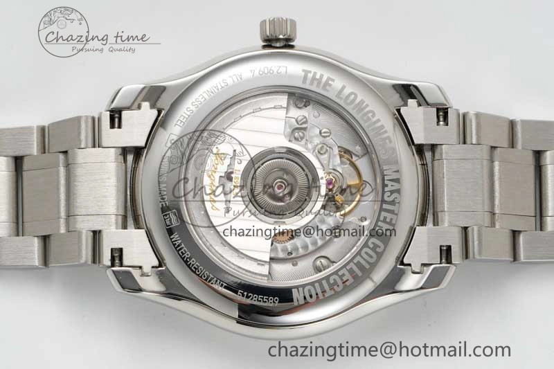 Master Moonphase SS APSF 1:1 Best Edition Blue Diamonds Dial on SS Bracelet AL Lightweight 7554