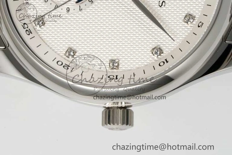 Master Moonphase SS APSF 1:1 Best Edition White Diamonds Dial on SS Bracelet AL Colorful 7551