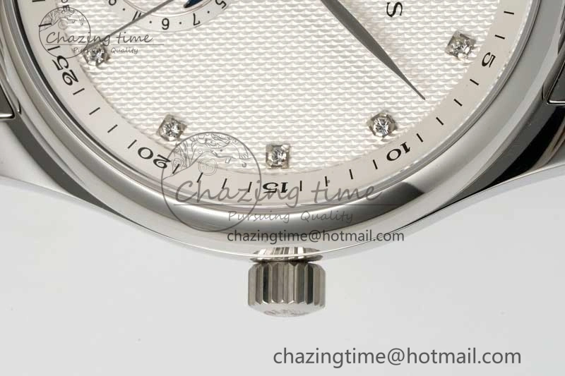 Master Moonphase SS APSF 1:1 Best Edition White Diamonds Dial on SS Bracelet AL Colorful 7551