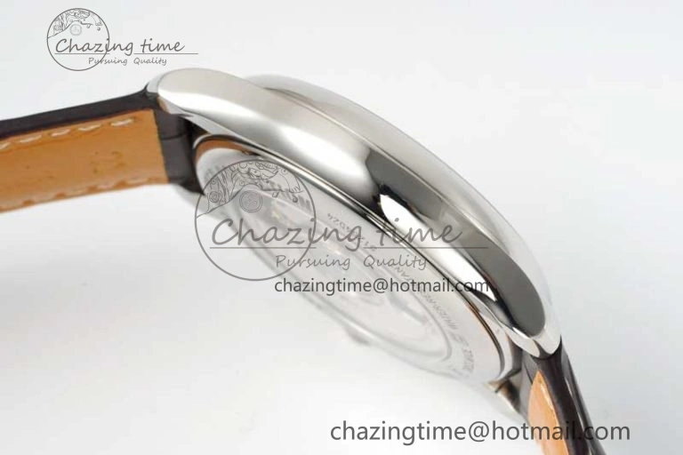 FlexibleFit Master Moonphase SS APSF 1:1 Best Edition White Numeral Dial on Brown Leather Strap AL 7559