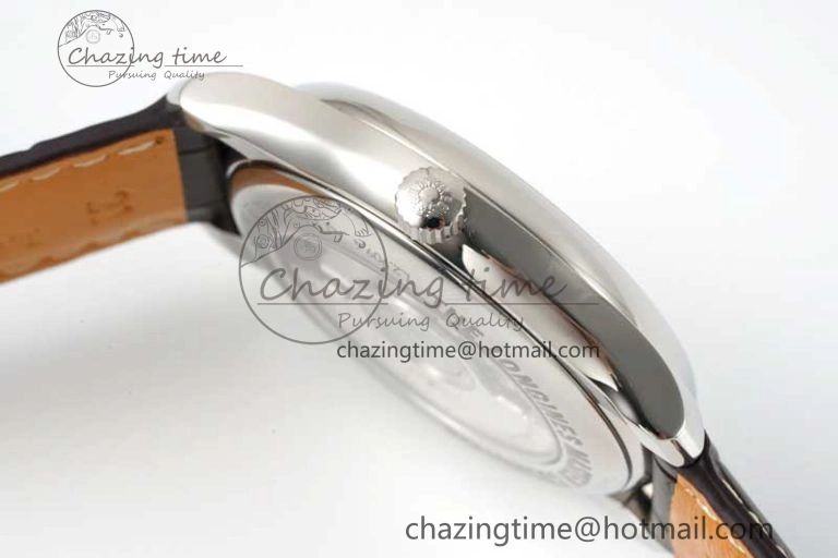 FlexibleFit Master Moonphase SS APSF 1:1 Best Edition White Numeral Dial on Brown Leather Strap AL 7559