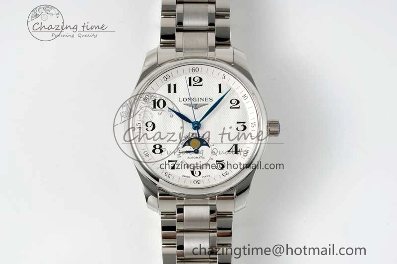 Efficient Master Moonphase SS APSF 1:1 Best Edition White Numeral Dial on SS Bracelet AL 7552