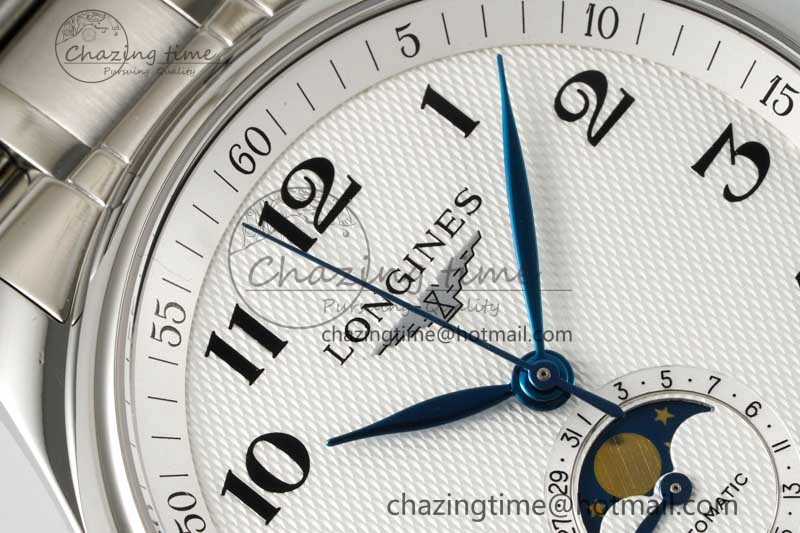 Efficient Master Moonphase SS APSF 1:1 Best Edition White Numeral Dial on SS Bracelet AL 7552