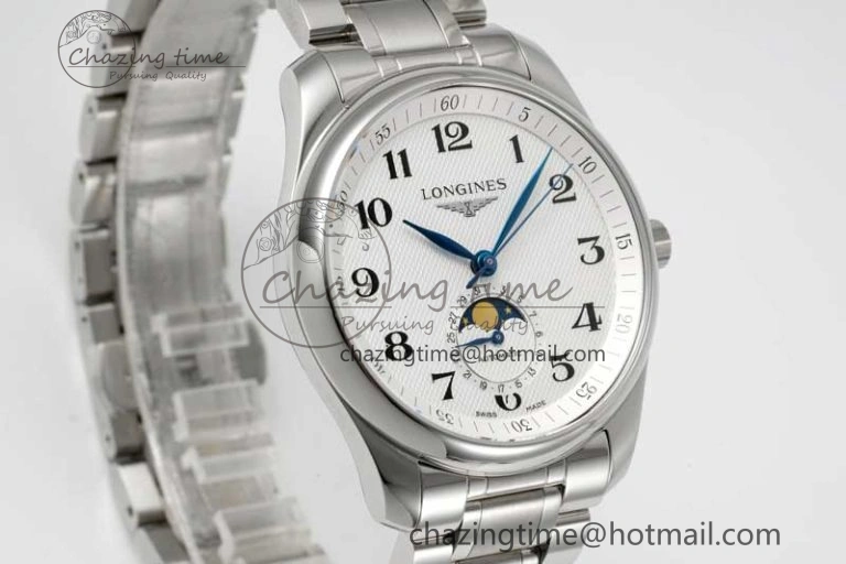 Efficient Master Moonphase SS APSF 1:1 Best Edition White Numeral Dial on SS Bracelet AL 7552