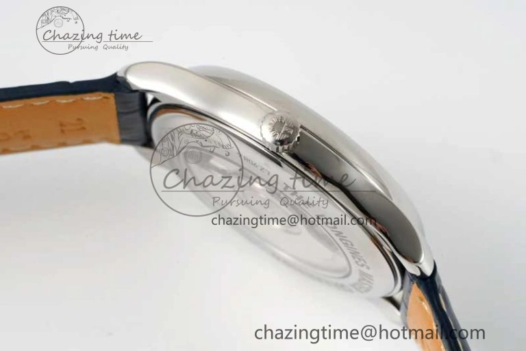 Master Power Reserve SS APSF 1:1 Best Edition Blue Dial on Blue Leather Strap AL SmoothTexture 7556