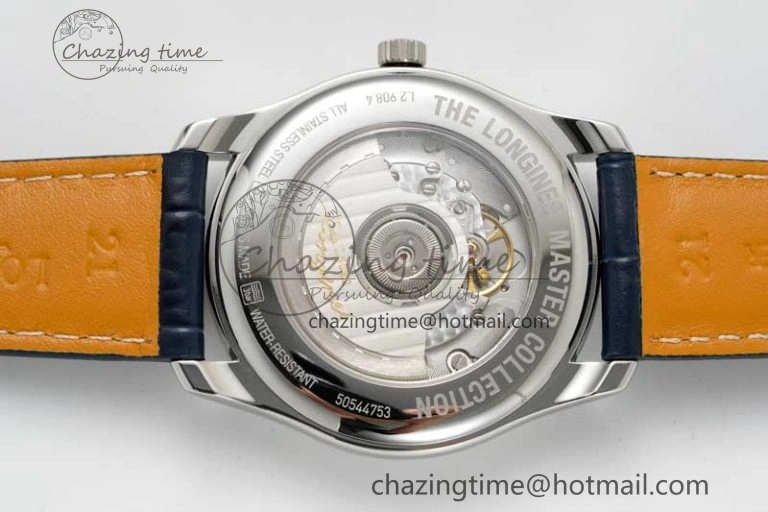 Master Power Reserve SS APSF 1:1 Best Edition Blue Dial on Blue Leather Strap AL SmoothTexture 7556
