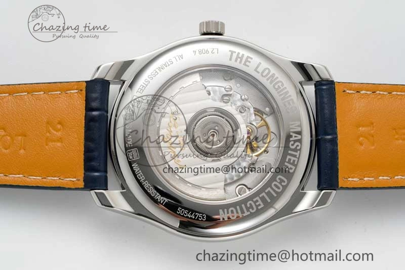 Master Power Reserve SS APSF 1:1 Best Edition Blue Dial on Blue Leather Strap AL SmoothTexture 7556