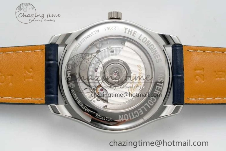 Master Power Reserve SS APSF 1:1 Best Edition Blue Dial on Blue Leather Strap AL SmoothTexture 7556
