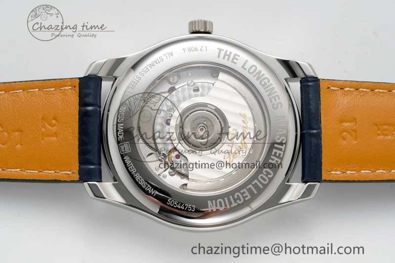 Master Power Reserve SS APSF 1:1 Best Edition Blue Dial on Blue Leather Strap AL SmoothTexture 7556