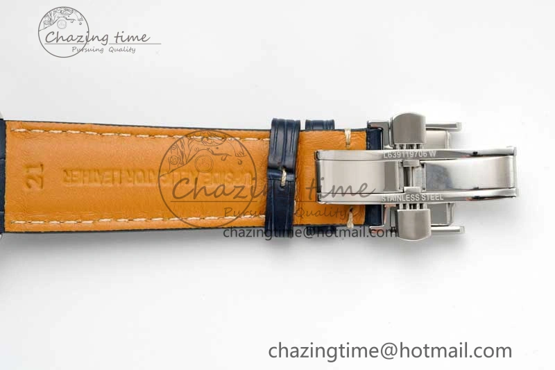 Master Power Reserve SS APSF 1:1 Best Edition Blue Dial on Blue Leather Strap AL SmoothTexture 7556