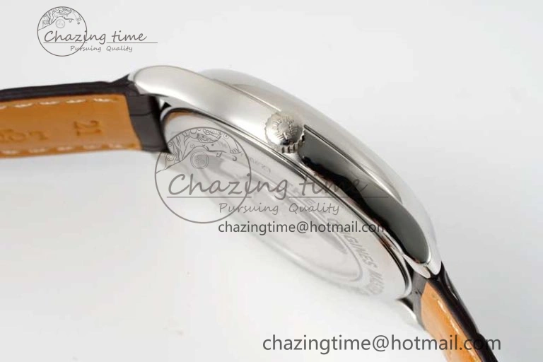 Master Power Reserve SS APSF 1:1 Best Edition White Dial on Brown Leather Strap AL Attractive 7560