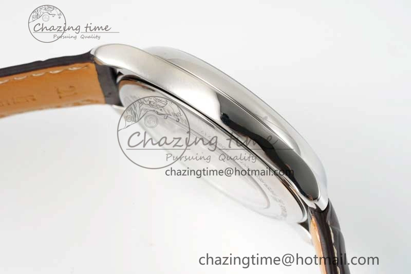 Master Power Reserve SS APSF 1:1 Best Edition White Dial on Brown Leather Strap AL Attractive 7560