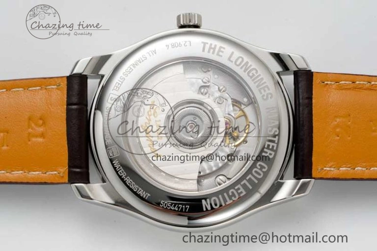 Master Power Reserve SS APSF 1:1 Best Edition White Dial on Brown Leather Strap AL Attractive 7560