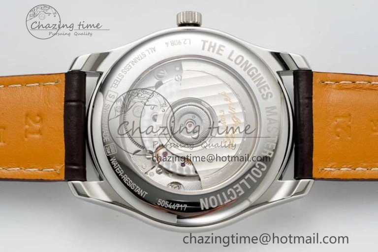 Master Power Reserve SS APSF 1:1 Best Edition White Dial on Brown Leather Strap AL Attractive 7560