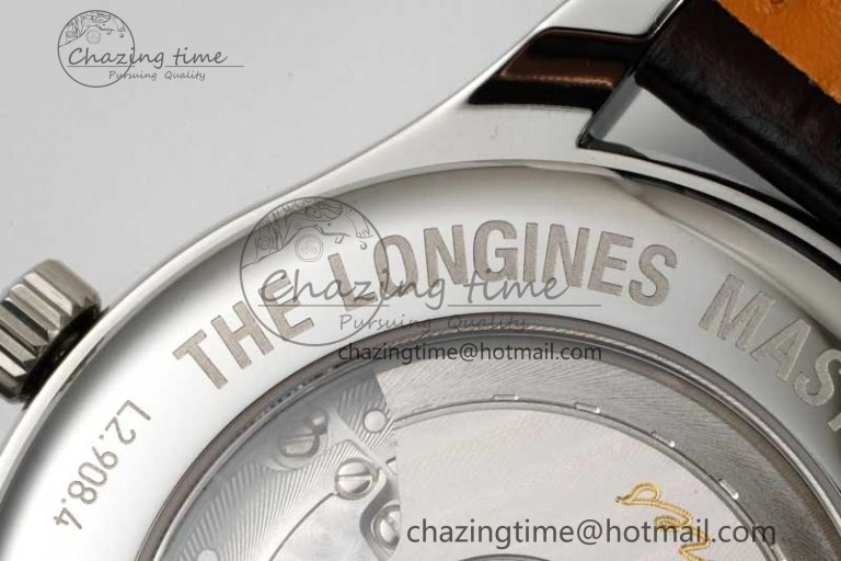 Master Power Reserve SS APSF 1:1 Best Edition White Dial on Brown Leather Strap AL Attractive 7560