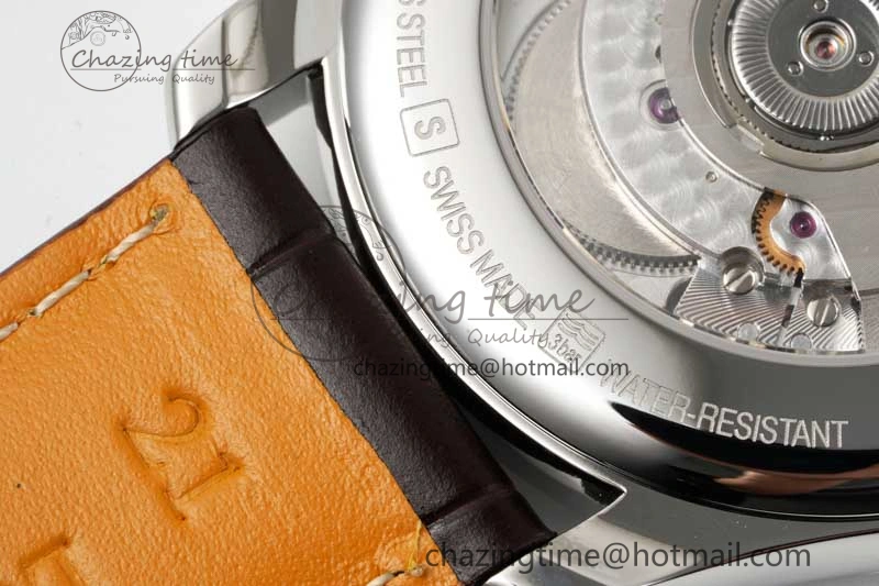 Master Power Reserve SS APSF 1:1 Best Edition White Dial on Brown Leather Strap AL Attractive 7560