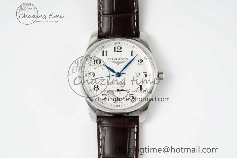 Master Power Reserve SS APSF 1:1 Best Edition White Dial on Brown Leather Strap AL Attractive 7560