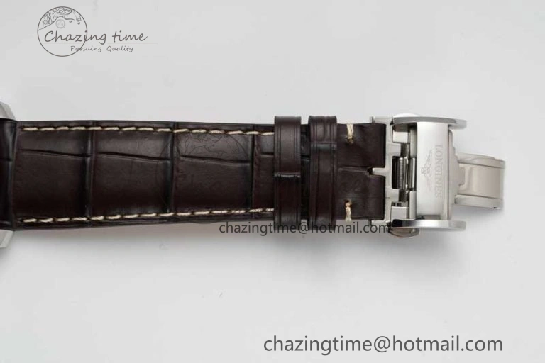 Master Power Reserve SS APSF 1:1 Best Edition White Dial on Brown Leather Strap AL Attractive 7560