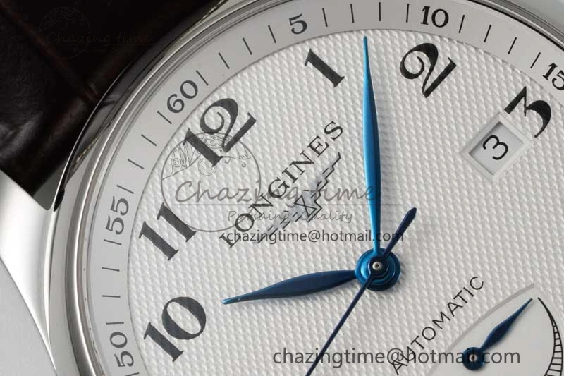 Master Power Reserve SS APSF 1:1 Best Edition White Dial on Brown Leather Strap AL Attractive 7560
