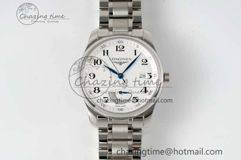 Casual Master Power Reserve SS APSF 1:1 Best Edition White Dial on SS Bracelet AL 7555