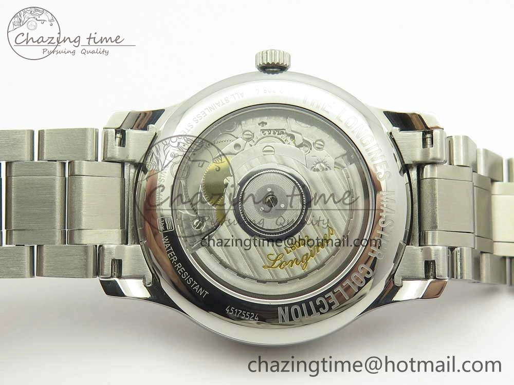 Master Real PR SS GSF Best Edition White Textured Dial on SS Bracelet A2836(Free Brown Leather Strap) OnTrend 4893