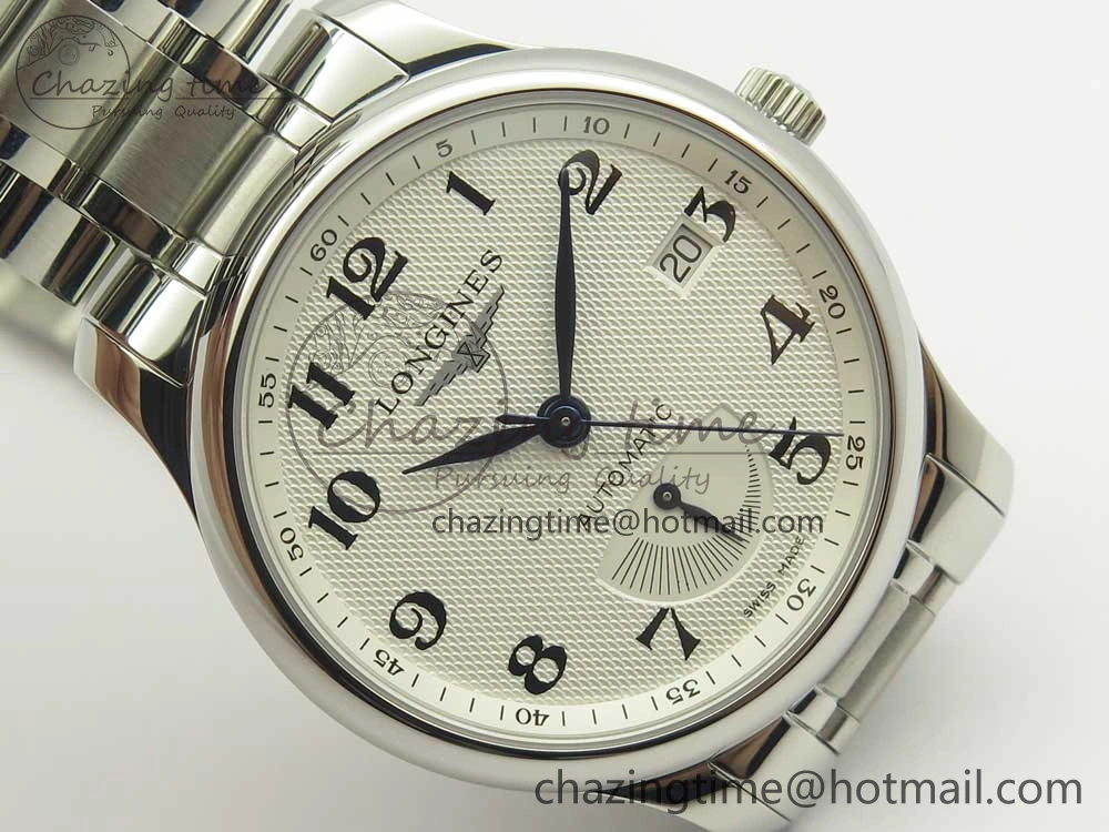 Master Real PR SS GSF Best Edition White Textured Dial on SS Bracelet A2836(Free Brown Leather Strap) OnTrend 4893