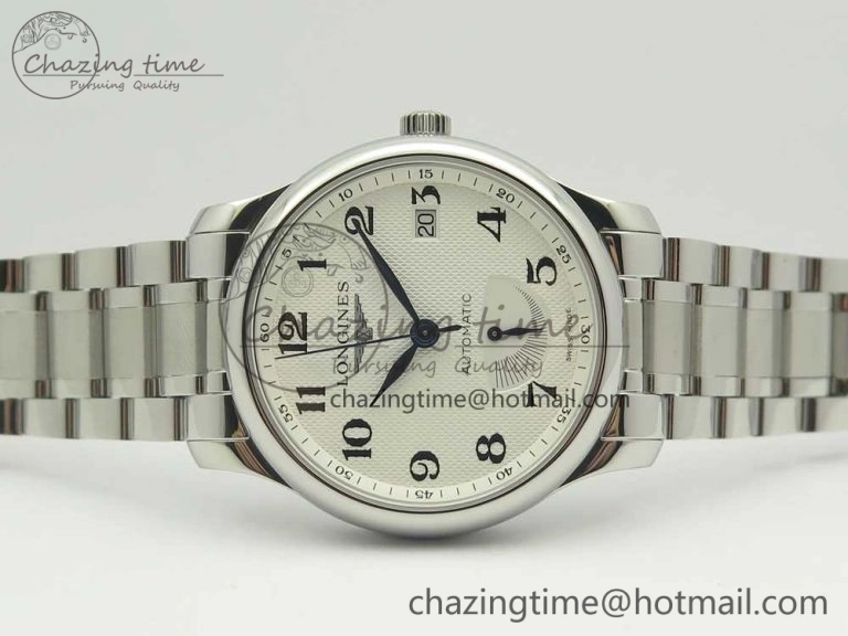 Master Real PR SS GSF Best Edition White Textured Dial on SS Bracelet A2836(Free Brown Leather Strap) OnTrend 4893