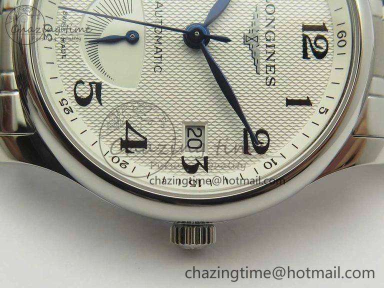 Master Real PR SS GSF Best Edition White Textured Dial on SS Bracelet A2836(Free Brown Leather Strap) OnTrend 4893
