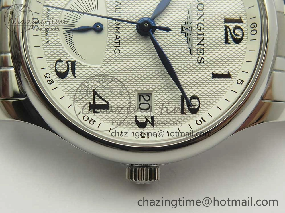 Master Real PR SS GSF Best Edition White Textured Dial on SS Bracelet A2836(Free Brown Leather Strap) OnTrend 4893