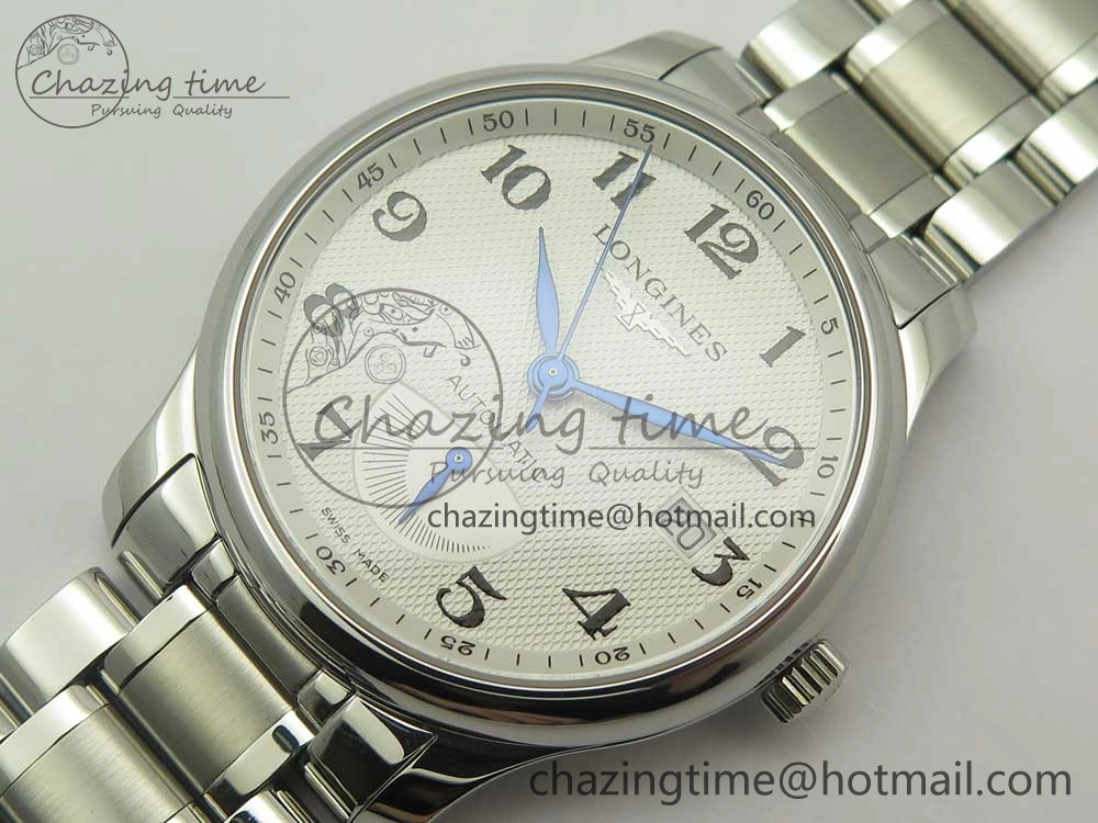Master Real PR SS GSF Best Edition White Textured Dial on SS Bracelet A2836(Free Brown Leather Strap) OnTrend 4893